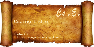 Cserny Endre névjegykártya